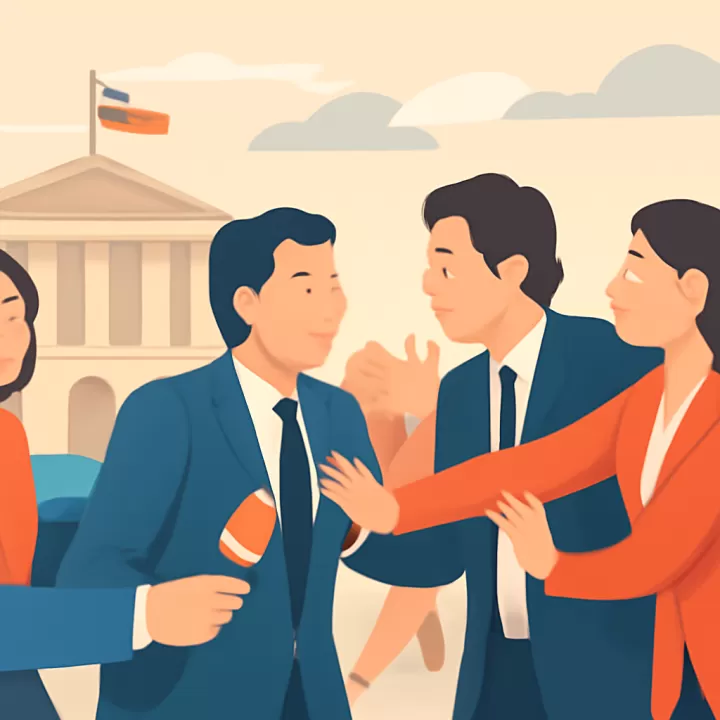 Karina Milei empujó a un periodista chileno durante la asunción de José Antonio Kast