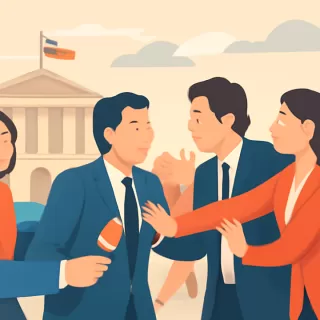 Karina Milei empujó a un periodista chileno durante la asunción de José Antonio Kast