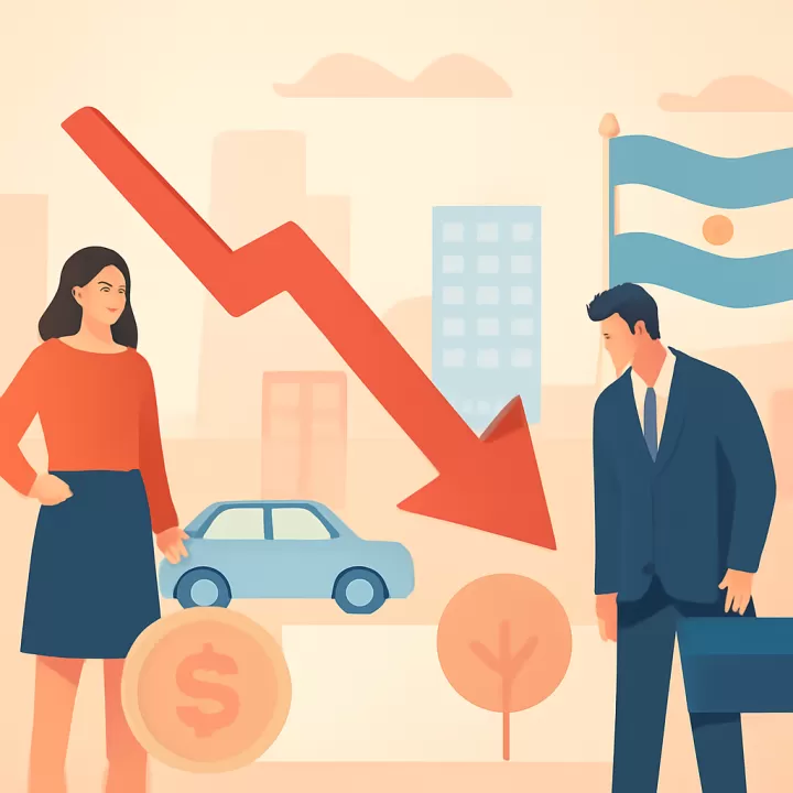 Activos argentinos caen y riesgo país sube en un contexto global adverso