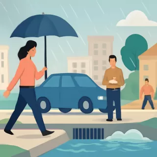 Destacan la eficacia del conducto pluvial en calle Rivadavia tras lluvias intensas