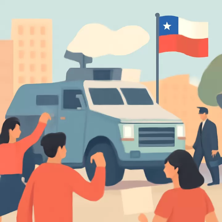 Gobierno de Kast despliega blindados con gas pimienta en Santiago para contener protestas por alza de combustibles