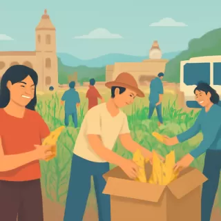 La undécima Chocleada Solidaria de Agronomía en Córdoba reunió a 150 voluntarios para cosechar 70.000 choclos