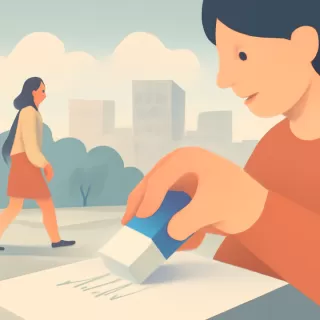 Para qué sirve la parte azul de la goma de borrar