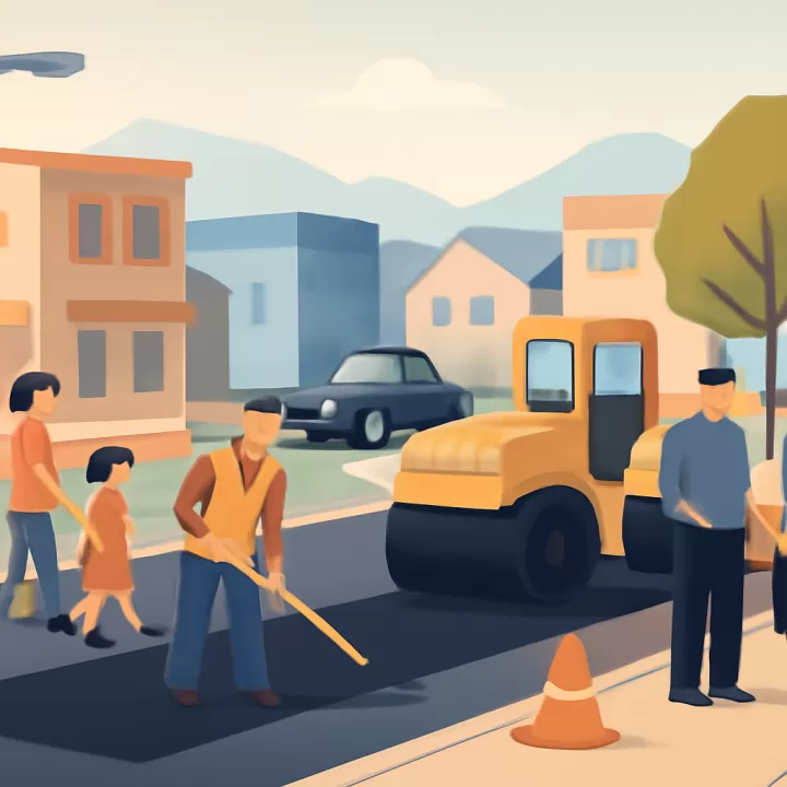 Comienza la pavimentación urbana en las Rutas 6 y 8 en El Cuy, Río Negro