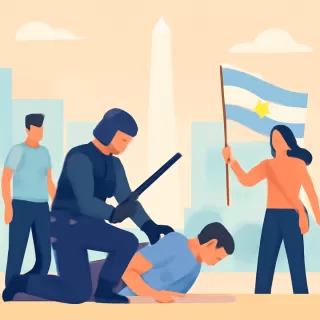 Detenciones y actuación policial en el Obelisco tras el triunfo de Argentina sobre Suiza