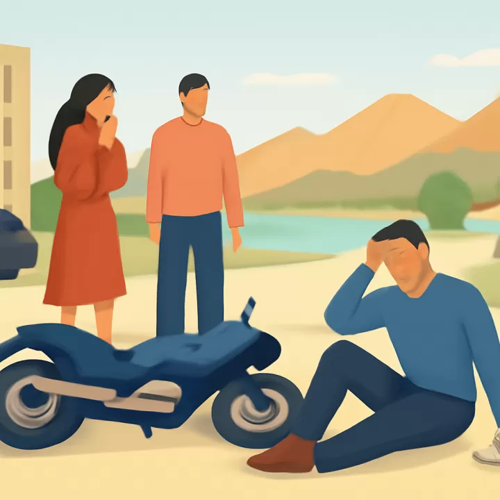 Motociclista grave tras perder el control de su moto en Potrerillos