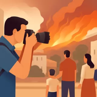 Fotógrafo argentino relata y documenta el voraz incendio en Almería que dejó 13 muertos