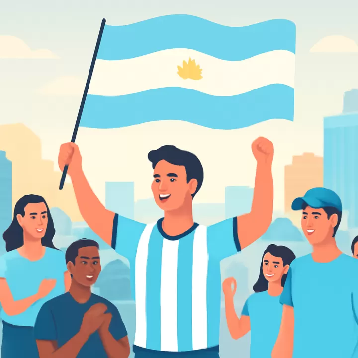 Así se vivió el banderazo argentino en Kansas antes del partido contra Suiza