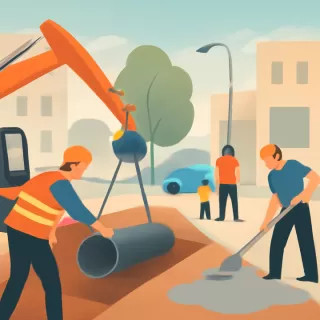 Reemplazan cañerías y colocan hormigón en la esquina de Del Valle y Constitución en Gualeguaychú