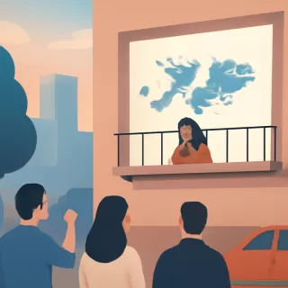 El balcón de Cristina Fernández de Kirchner se iluminó con la imagen de las Malvinas tras el triunfo de Argentina en el Mundial