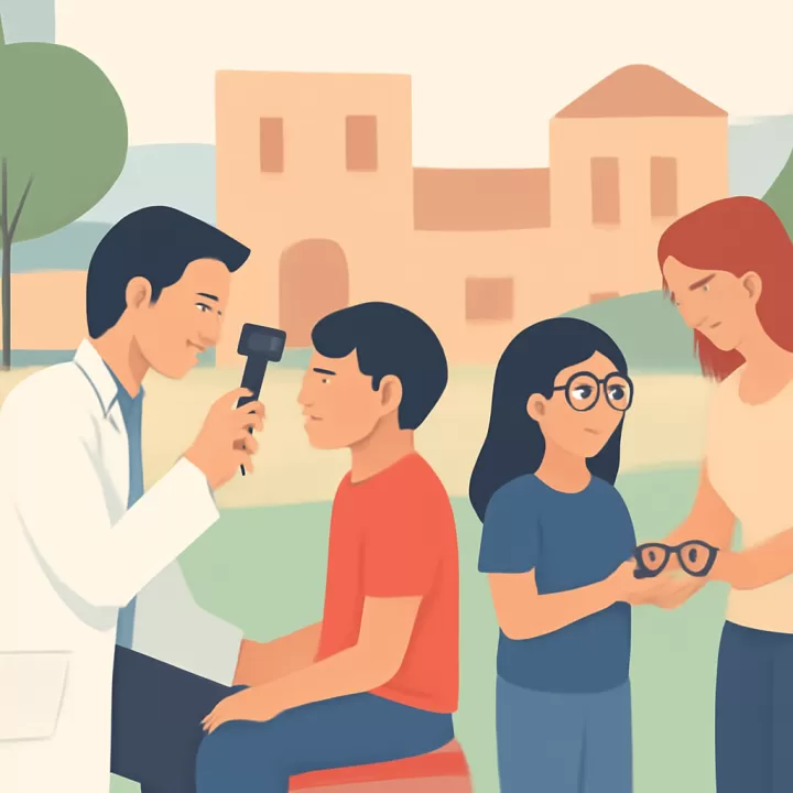 Atención oftalmológica y entrega de anteojos gratuitos a niños y adolescentes en Misiones
