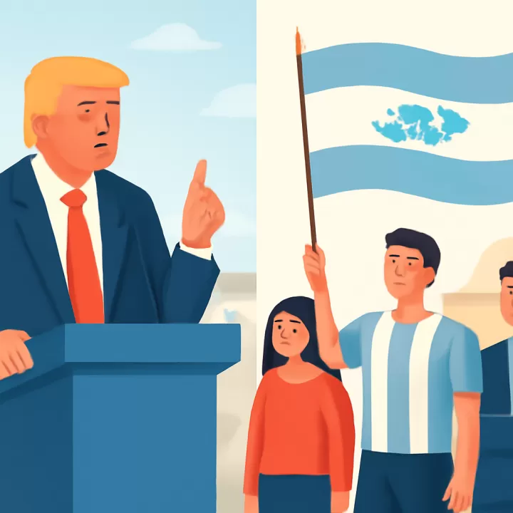 Trump defendió el derecho de la Scaloneta a mostrar la bandera de Malvinas y criticó a Milei