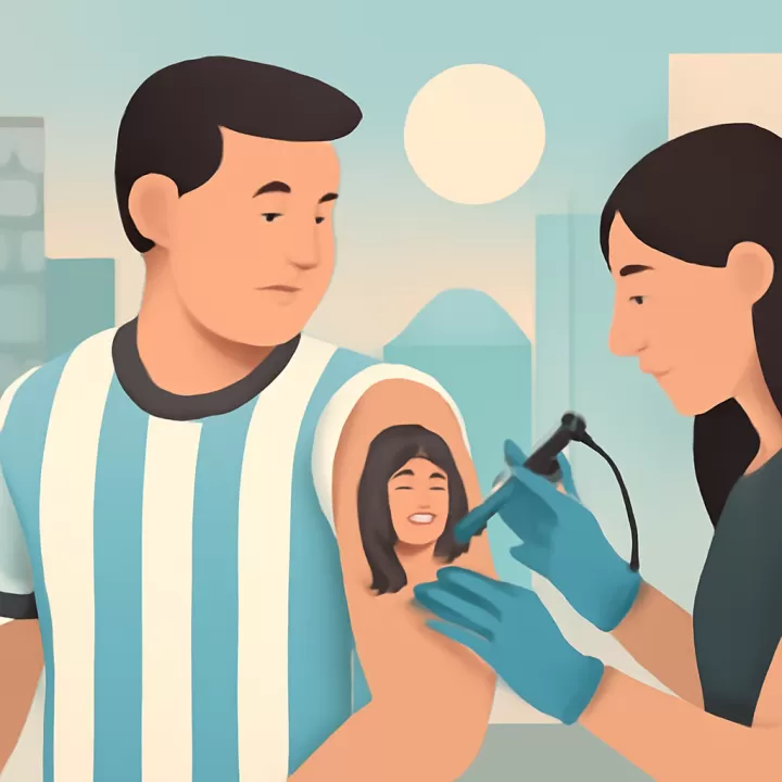 Hincha argentino se tatuó a Morena Rial tras victoria en el Mundial 2026