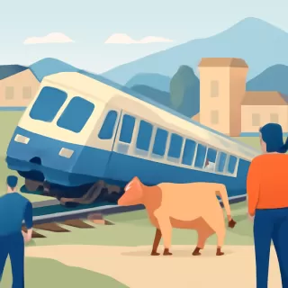 Suspenden el servicio del tren Bariloche–Viedma tras descarrilamiento por impacto con bovinos