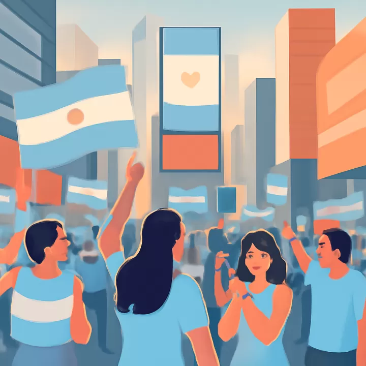 Miles de argentinos se congregaron en Times Square antes de la final del Mundial 2026