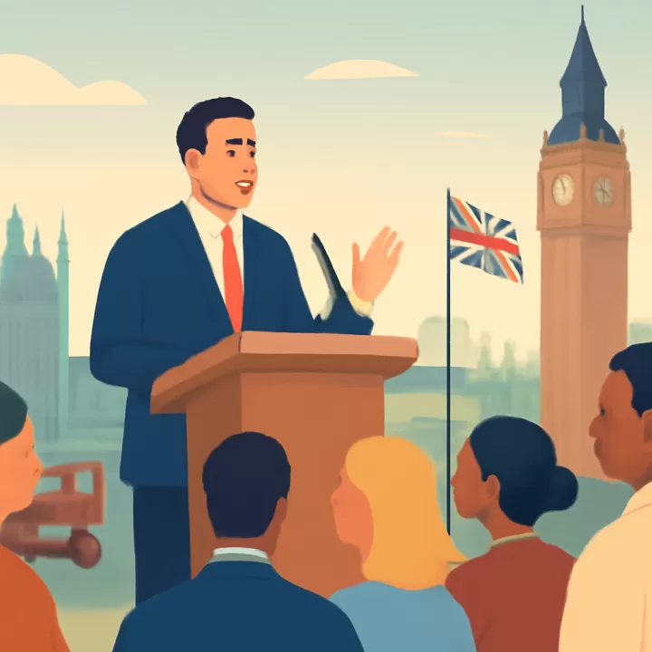 Andy Burnham asumió como primer ministro del Reino Unido y presentó un nuevo modelo económico y político