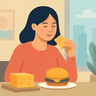 El queso amarillo no es queso natural: composición y origen