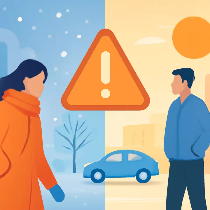Alerta naranja por nevadas y ráfagas de 100 km/h en Argentina; se espera aumento de temperatura hacia el fin de semana