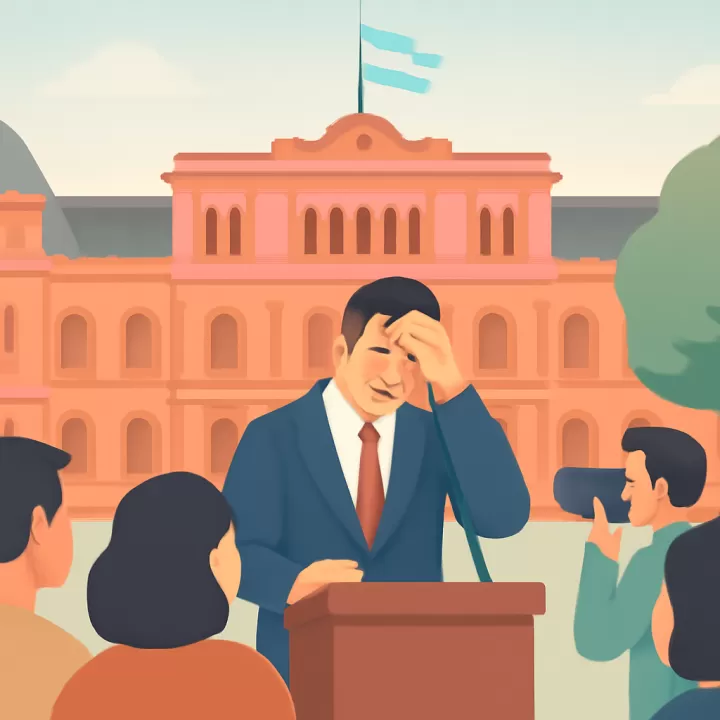 Adrián Ravier, nuevo vocero presidencial, comete un error en conferencia en Casa Rosada