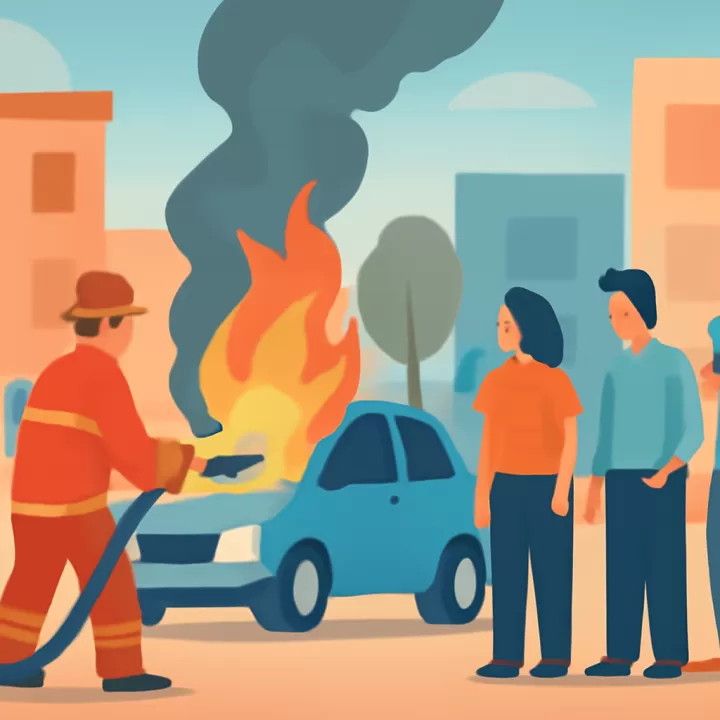 Incendio de un automóvil generó alarma en el centro de Gualeguaychú