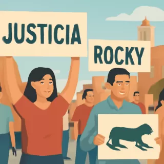 Marcha en Saltillo por justicia para Rocky, perro atropellado por su dueña