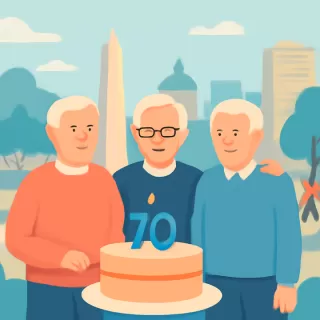 Los primeros trillizos varones nacidos en Argentina cumplen 70 años