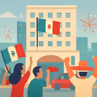 Hinchas mexicanos realizaron bocinazos y usaron fuegos artificiales frente al hotel de Ecuador antes del partido del Mundial