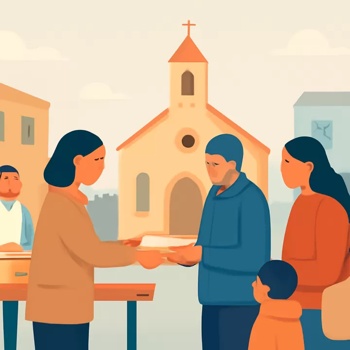 La parroquia Nuestra Señora de Luján entrega viandas solidarias durante el invierno