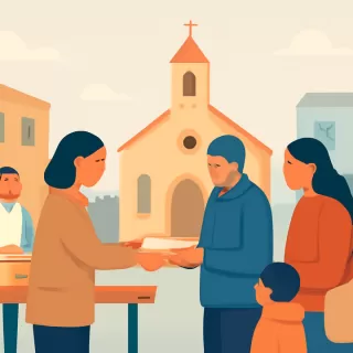 La parroquia Nuestra Señora de Luján entrega viandas solidarias durante el invierno