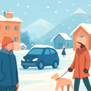 Intensa nevada complica la circulación en rutas de Villa La Angostura este mediodía