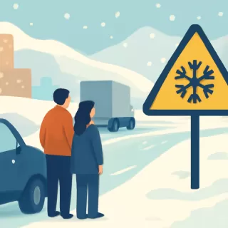 Piden precaución por nieve y baja visibilidad en la Ruta 40 entre Epuyén y El Hoyo