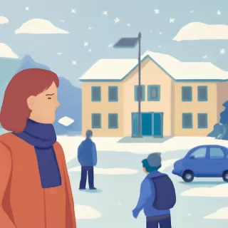 Clases presenciales suspendidas en Villa La Angostura por temporal de nieve