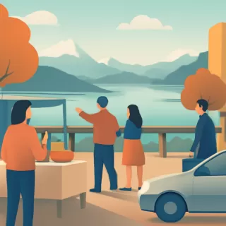 Bariloche establece permisos anuales para feriantes en Punto Panorámico