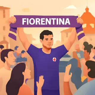 Multitudinario recibimiento a Franco Mastantuono en Fiorentina tras su llegada desde Real Madrid