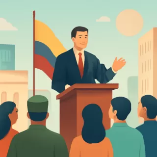 Abelardo de la Espriella asume la presidencia de Colombia en Cali