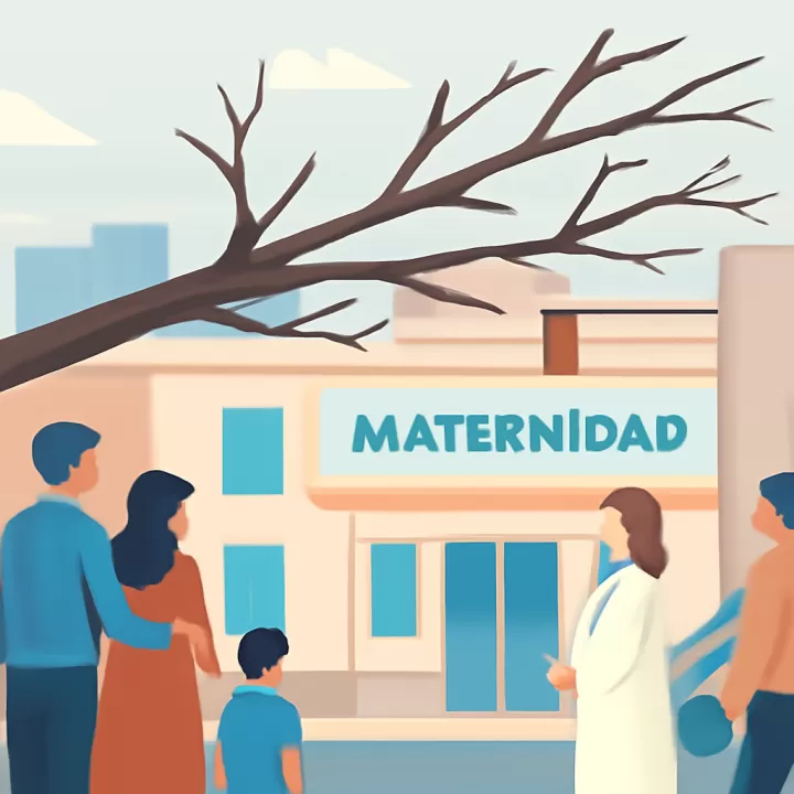 Árbol cae sobre el techo de la Maternidad del Hospital Centenario en Gualeguaychú