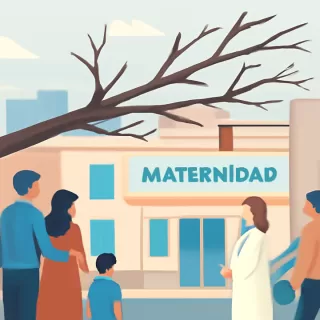Árbol cae sobre el techo de la Maternidad del Hospital Centenario en Gualeguaychú