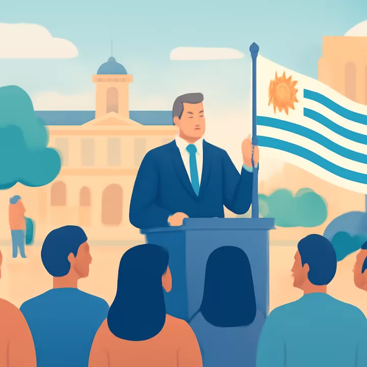 Partido Nacional de Uruguay conmemora 190 años en Plaza Matriz