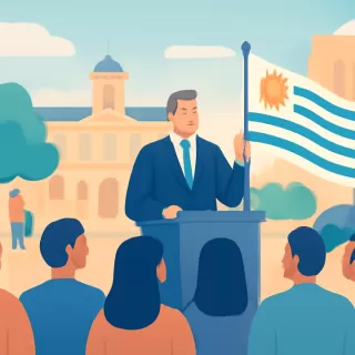 Partido Nacional de Uruguay conmemora 190 años en Plaza Matriz