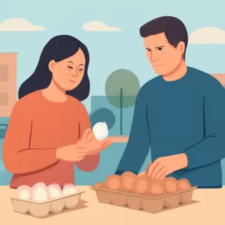 Huevos blancos o marrones: diferencias y recomendaciones de compra